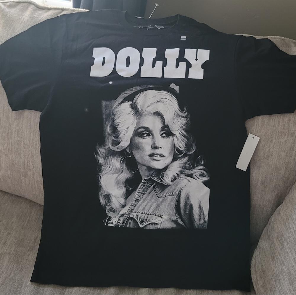 NWT Dolly Black T-Shirt with Butterfly Detail
